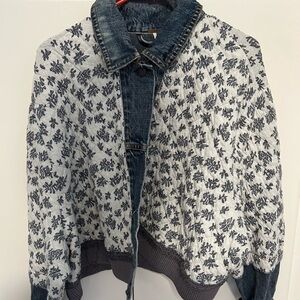 Free people Ditsy Denim Jacket